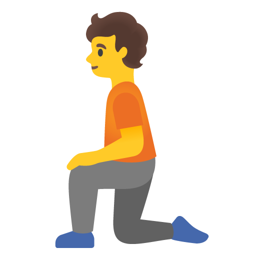 Person kneeling