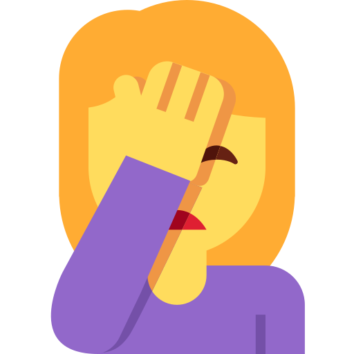 Woman facepalming