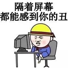 隔着屏幕都能感到你的丑