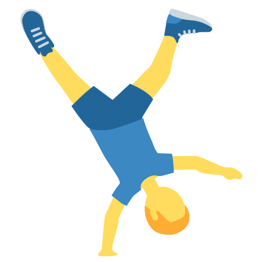 Man cartwheeling