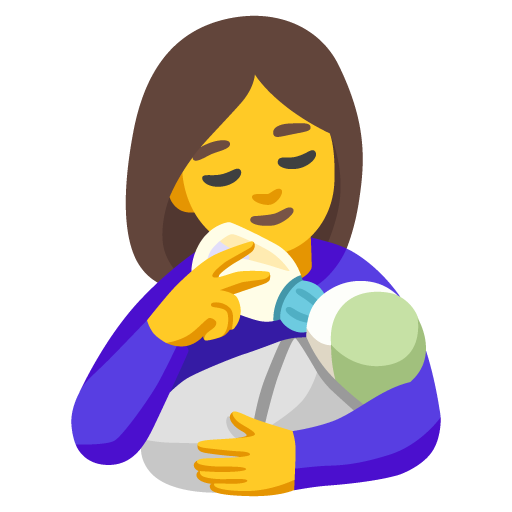 Woman feeding baby