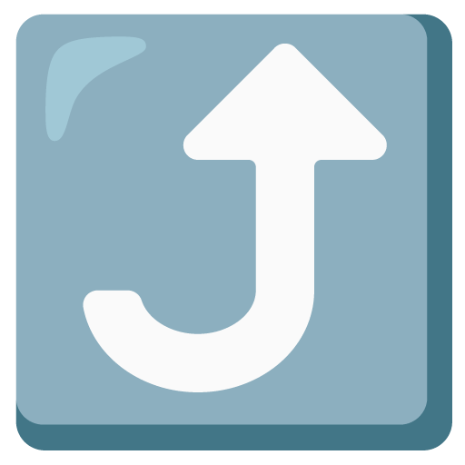 Right arrow curving up