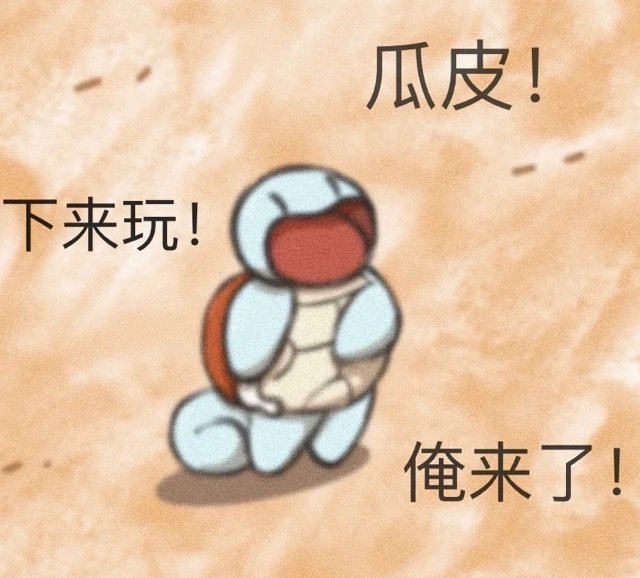 瓜皮!下来玩!俺来了!