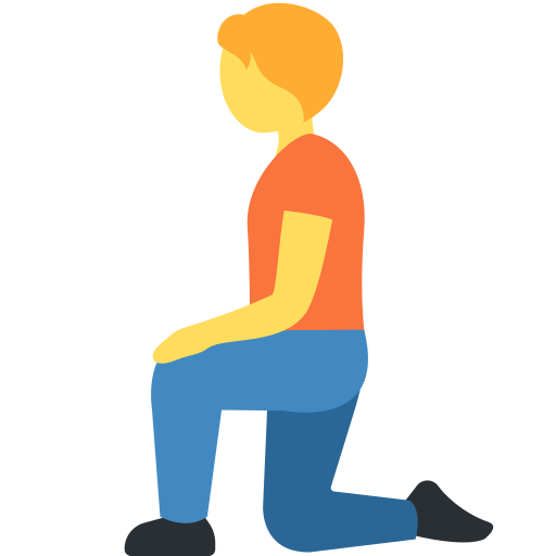 Person kneeling