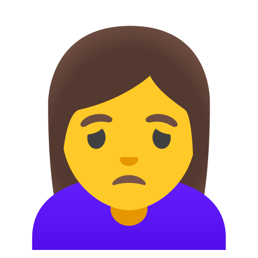 Woman frowning