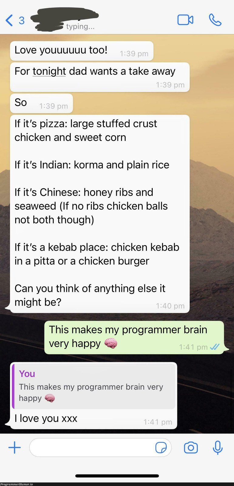 We’re ordering takeout… My girlfriend has unintentionally written her first ‘if’ statement