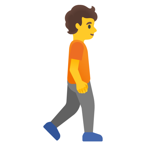 Person walking facing right