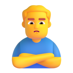 Man pouting
