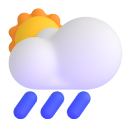 Sun behind rain cloud