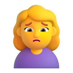 Woman frowning