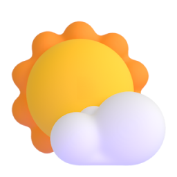 Sun behind small cloud