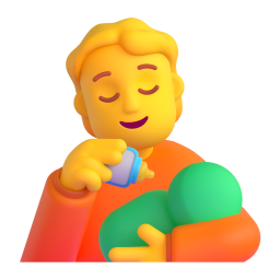 Person feeding baby