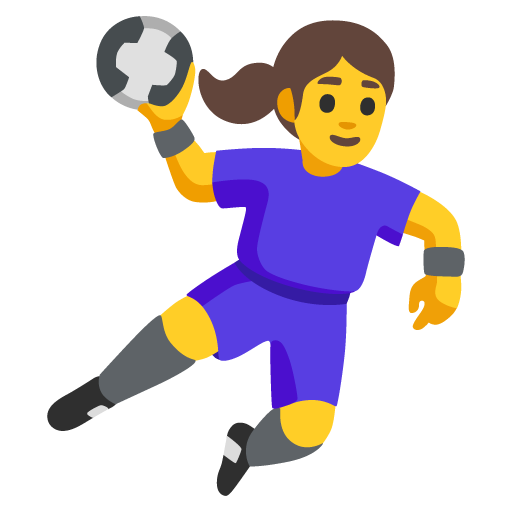 Woman playing handball