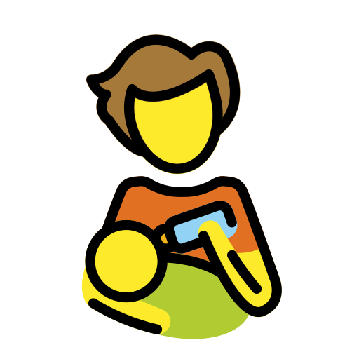 Person feeding baby
